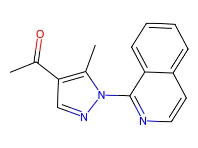 Ketone, 1-(2-isoquinolyl)-5-methyl-4-pyrazolyl methyl structure