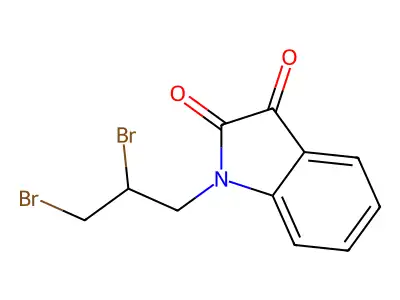 1-(2,3-dibromopropyl)-1H-indole-2,3-dione structure