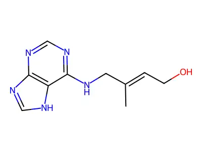3-methyl-4-(7H-purin-6-ylamino)but-2-en-1-ol structure