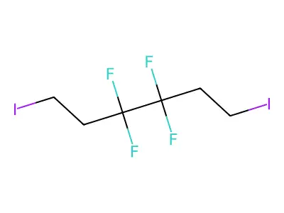 1,6-Diiodo-3,3,4,4-tetrafluorohexane structure
