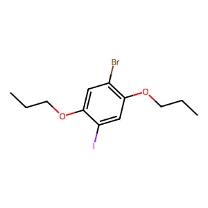 1-Bromo-4-iodo-2,5-dipropoxybenzene structure