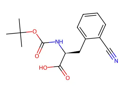 2-Cyano-N-[(1,1-dimethylethoxy)carbonyl]phenylalanine structure