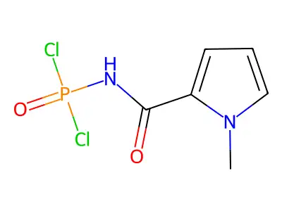 (1-methyl-1H-pyrrol-2-yl)carbonylphosphoramidic dichloride structure