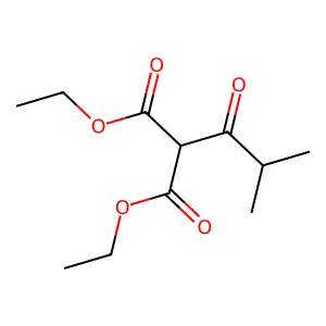 Diethyl isobutyroylmalonate structure