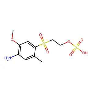 Ethanol, 2-[(4-amino-5-methoxy-2-methylphenyl)sulfonyl]-, 1-(hydrogen sulfate) structure
