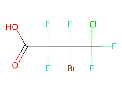 3-Bromo-4-chloropentafluorobutyric acid structure