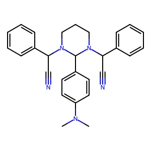 2-[3-[cyano(phenyl)methyl]-2-[4-(dimethylamino)phenyl]-1,3-d structure