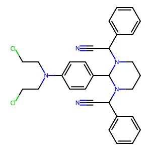 2-[2-[4-[bis(2-chloroethyl)amino]phenyl]-3-[cyano(phenyl)met structure