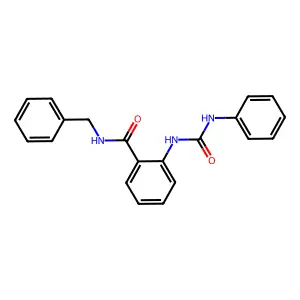 2-[[anilino(oxo)methyl]amino]-N-(phenylmethyl)benzamide structure