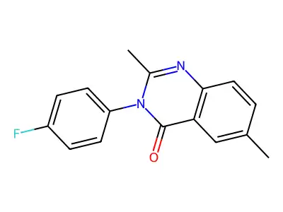 3-(4-fluorophenyl)-2,6-dimethyl-4(3H)-quinazolinone structure