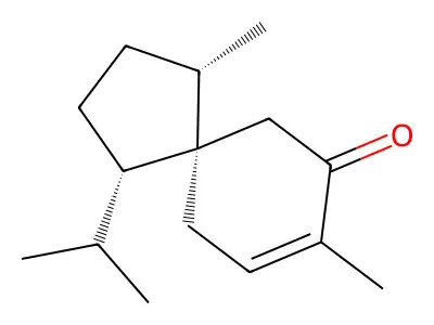 1,8-Dimethyl-4-(propan-2-yl)spiro[4.5]dec-8-en-7-one structure