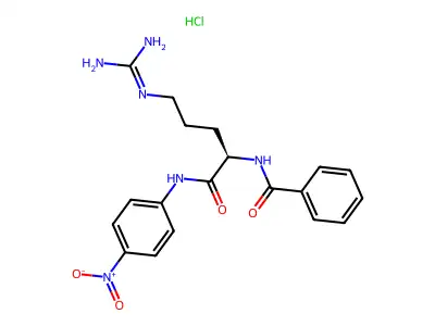 N-alpha-Benzoyl-DL-arginine-p-nitroanilide hydrochloride structure