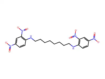 N,N'-bis(2,4-dinitrophenyl)octane-1,8-diamine structure