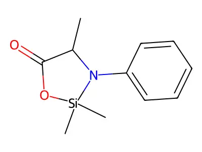 2,2,4-Trimethyl-3-phenyl-1,3,2-oxazasilolidin-5-one structure