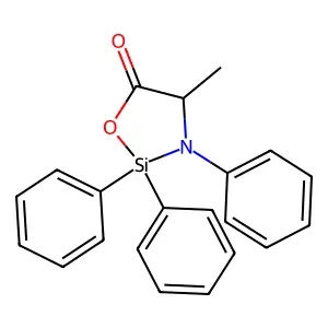 4-Methyl-2,2,3-triphenyl-1,3,2-oxazasilolidin-5-one structure