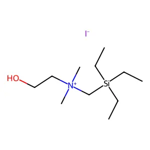 Ammonium, dimethyl(2-hydroxyethyl)(triethylsilylmethyl)-, iodide structure