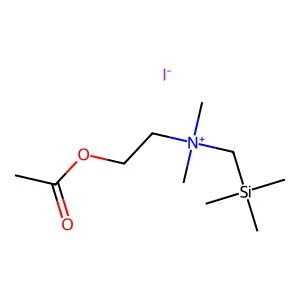 Ammonium, dimethyl(2-hydroxyethyl)(trimethylsilylmethyl)-, iodide, acetate structure