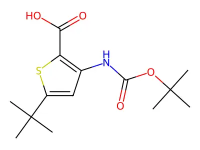 3-Tert-butoxycarbonylamino-5-tert-butylthiophene-2-carboxylic acid structure