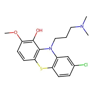 Phenothiazine, 2-chloro-10-(3-(dimethylamino)propyl)-8-hydroxy-7-methoxy- structure