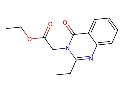 ethyl 2-[2-ethyl-4-oxo-3(4H)-quinazolinyl]acetate structure
