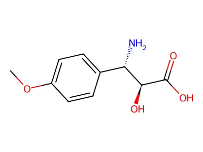 (2S,3S)-3-amino-2-hydroxy-3-(4-methoxyphenyl)propanoic acid structure