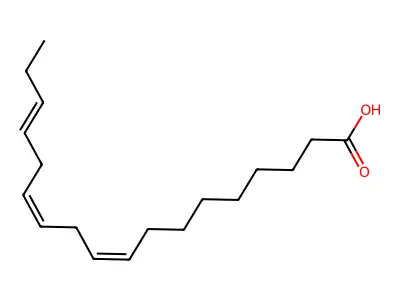 alpha-Linolenic Acid, (Z,Z,E)- structure