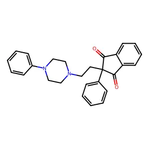 1,3-Indandione, 2-phenyl-2-(2-(4-phenyl-1-piperazinyl)ethyl)- structure