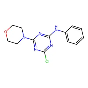 4-chloro-6-(morpholin-4-yl)-N-phenyl-1,3,5-triazin-2-amine structure