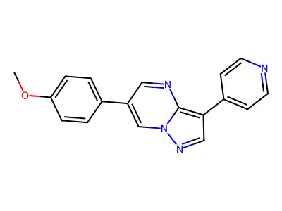 6-(4-Methoxyphenyl)-3-pyridin-4-ylpyrazolo[1,5-a]pyrimidine structure