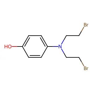 Phenol, p-(bis(2-bromoethyl)amino)- structure