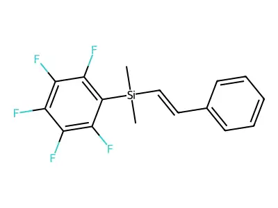 Silane, dimethyl(pentafluorophenyl)(2-phenylethenyl)- structure