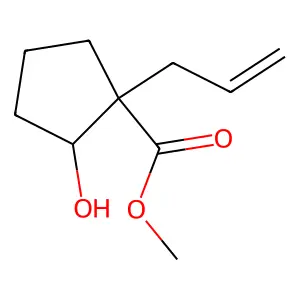 Methyl 1-allyl-2-hydroxycyclopentanecarboxylate structure