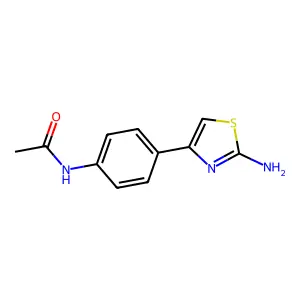 N-(4-(2-Amino-1,3-thiazol-4-yl)phenyl)acetamide structure