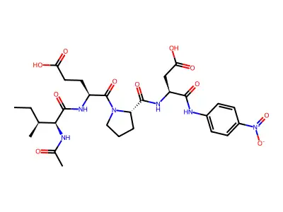 N-Acetyl-Ile-Glu-Pro-Asp-p-nitroanilide structure