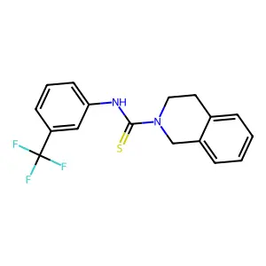N-(3-(trifluoromethyl)phenyl)-3,4-dihydroisoquinoline-2(1H)-carbothioamide structure