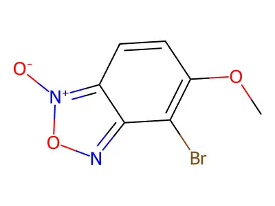 4-Bromo-5-methoxy-2,1,3-benzoxadiazol-1-ium-1-olate structure