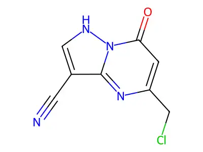 5-(Chloromethyl)-7-hydroxypyrazolo(1,5-a)pyrimidine-3-carbonitrile structure