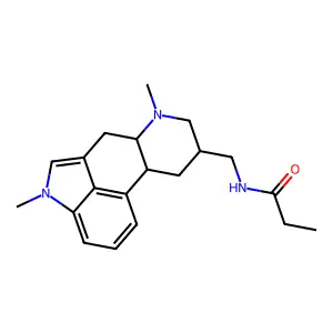 Propionamide, N-((1,6-dimethyl-8-beta-ergolinyl)methyl)- structure