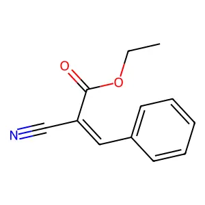 Ethyl (2Z)-2-cyano-3-phenyl-2-propenoate structure