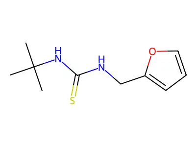N-(tert-butyl)-N'-(2-furylmethyl)thiourea structure