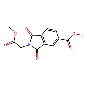 Methyl 1,3-dihydro-5-(methoxycarbonyl)-1,3-dioxo-2H-isoindole-2-acetate structure