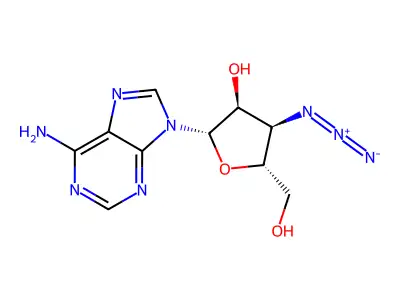 9-(3-Azido-3-deoxypentofuranosyl)-9H-purin-6-amine structure