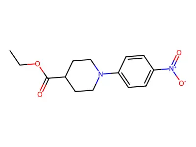 Ethyl 1-(4-nitrophenyl)piperidine-4-carboxylate structure