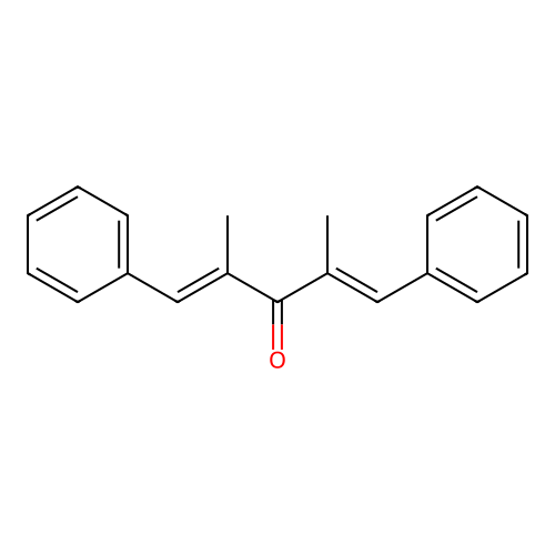 2,4-Dimethyl-1,5-diphenylpenta-1,4-dien-3-one structure
