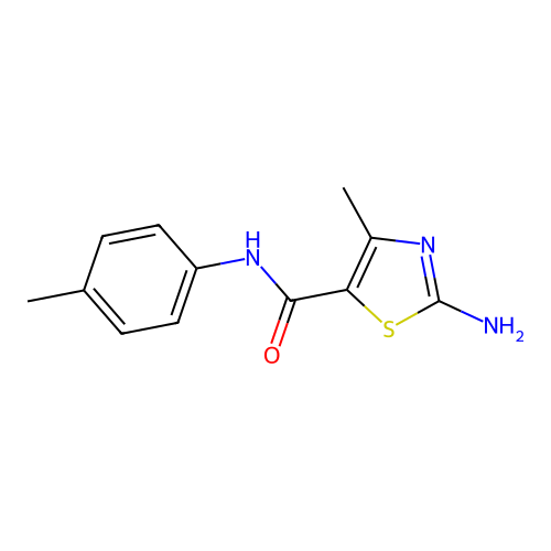 2-amino-4-methyl-N-(4-methylphenyl)-1,3-thiazole-5-carboxamide structure
