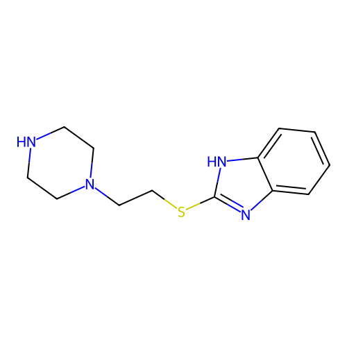 1-[2-(Benzimidazol-2-ylthio)ethyl]piperazine structure