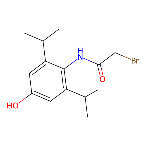 2-bromo-N-(2,6-diisopropyl-4-hydroxyphenyl)acetamide structure