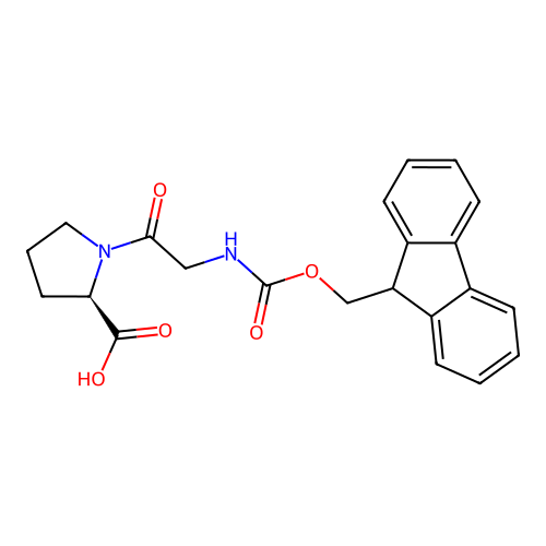 (N-Fmoc-glycyl)-D-proline structure