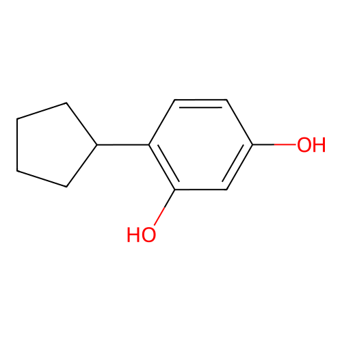 4-Cyclopentylbenzene-1,3-diol structure