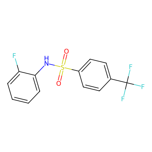 N-(2-fluorophenyl)-4-(trifluoromethyl)benzenesulfonamide structure